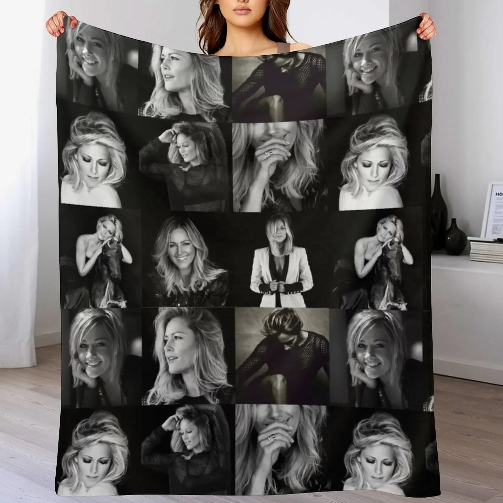 

Helene Fischer Collage Throw Blanket Fuzzy Plush Throw Blanket for Sofa Chair