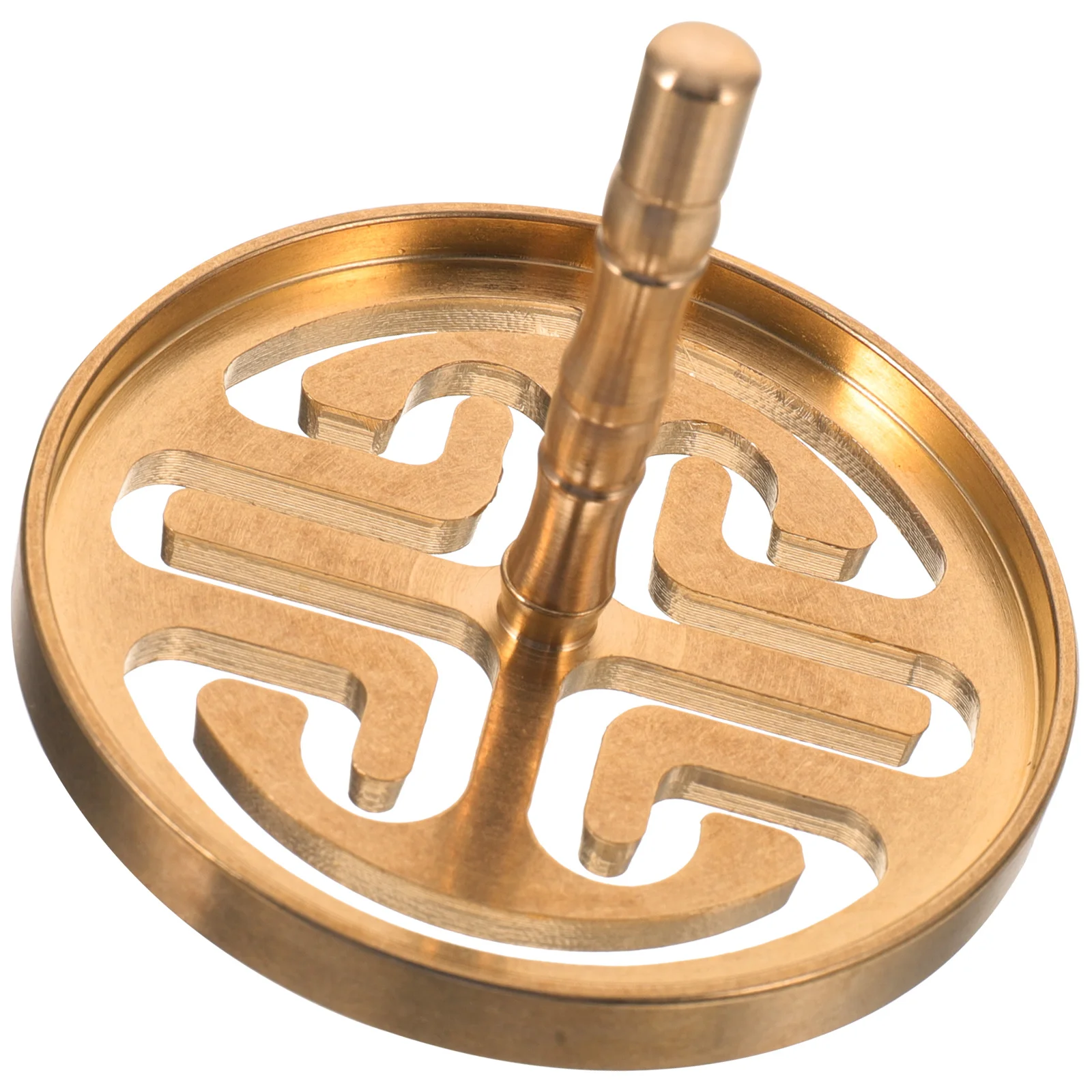 

Copper Incense Press Mold Chinese Design Non-Slip Handles for Home Office Meditation Room Ash Press Tool DIY Incense Accessory