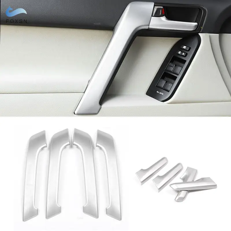 For Toyota Land Cruiser Prado FJ150 150 2010- 2017 2018 2019 Car ABS Chrome Interior Door Handle Cover Inner Door Bowl Pull Trim