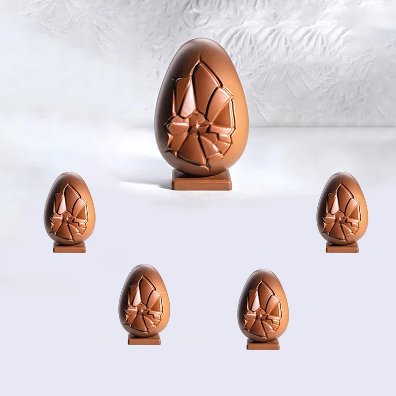 8-Zellen oder 6-Zoll-Osterei-Design, Silikon-Schokoladenform, Ostertag, bemaltes Osterei, Kuchenform, Küche, Dessert-Werkzeuge