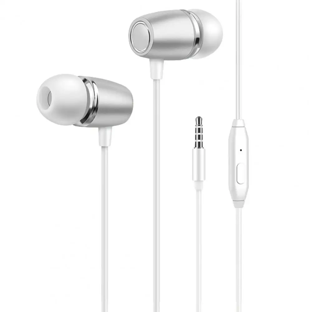 Noise-isolating Earphones Metal Heavy In-ear Earbuds with Microphone for Mobile Phones Computers Hifi Sound Waterproof