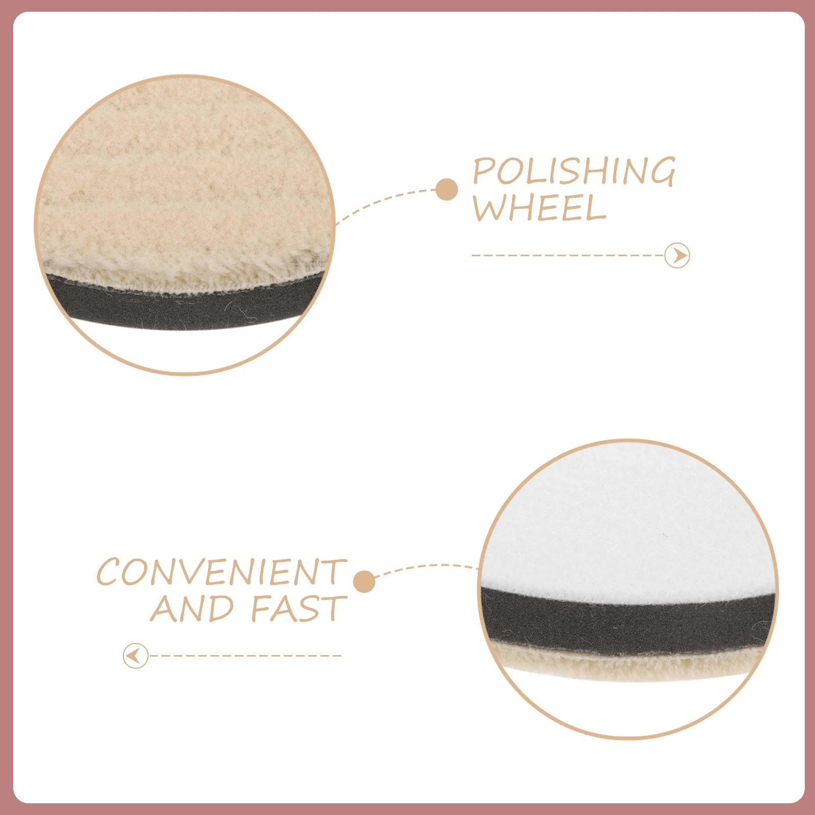 وسادة عازلة من الصوف لإسفنجة تلميع السيارة، أداة تنظيف مدمجة خفيفة الوزن ومتعددة الأغراض لأرضيات أثاث السيارات