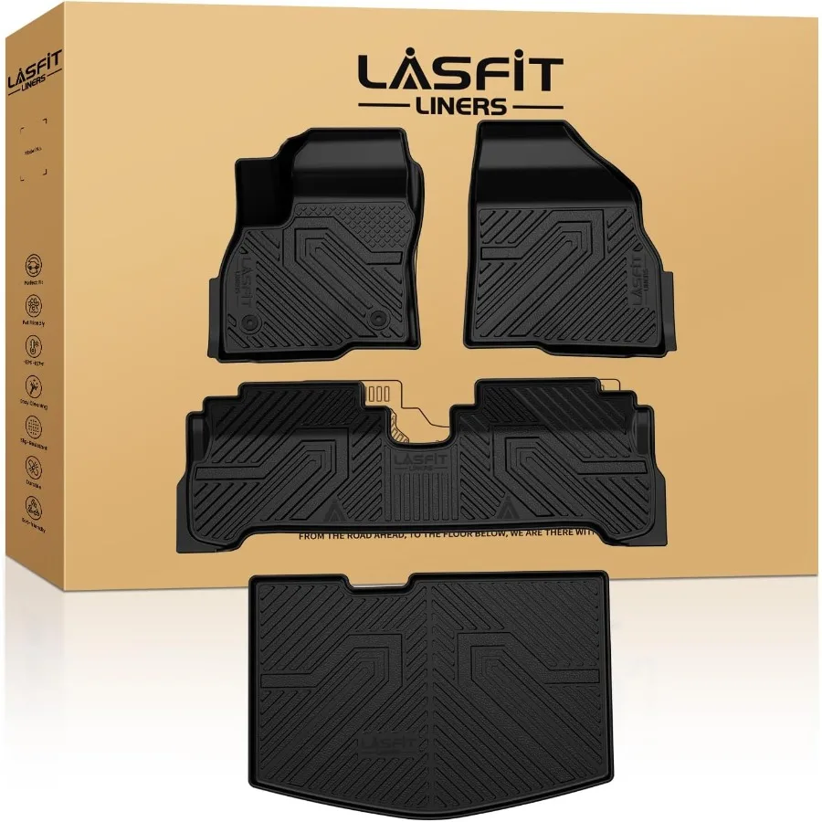 

AllWeather TPE Custom Fit Набор грузовых ковриков для Chevrolet Chevy Bolt EV 20172023 Не EUV Полная защита Интерьер Acce