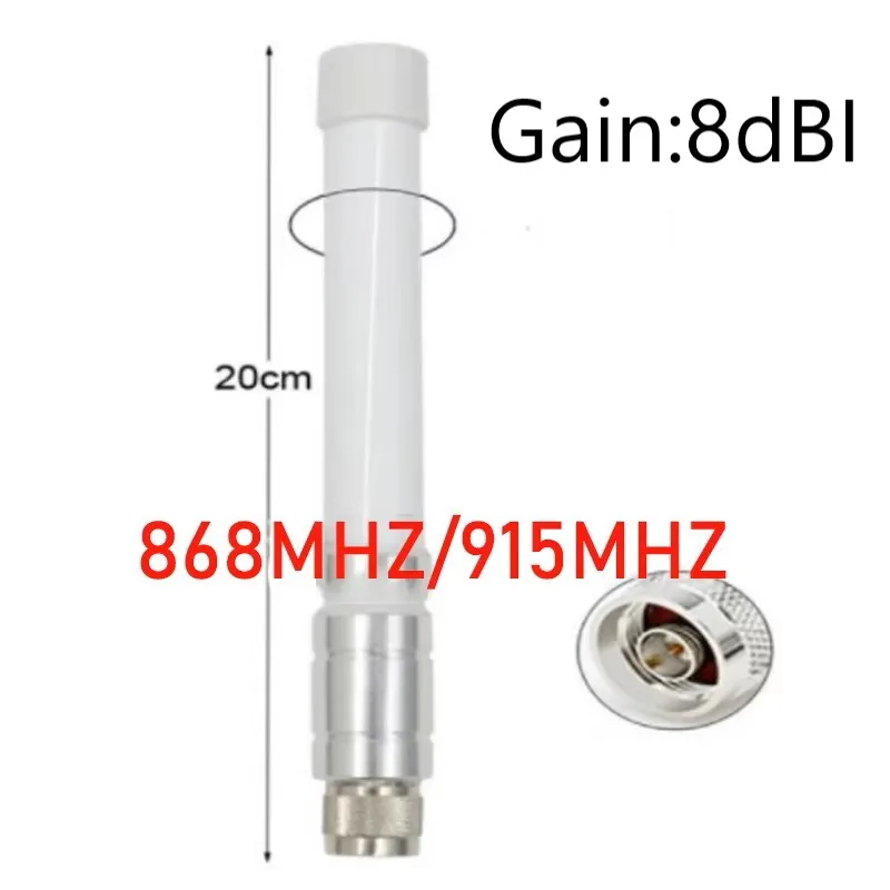 Glasfaser-Antenne 868/915 MHz Dualband 8 dBi Gewinn N-Stecker 20 cm/30 cm wasserdicht mit reinem Kupferkern für LoRa LoRaWAN Gas- und Kraftstoffanwendungen im Außenbereich – Detail 7