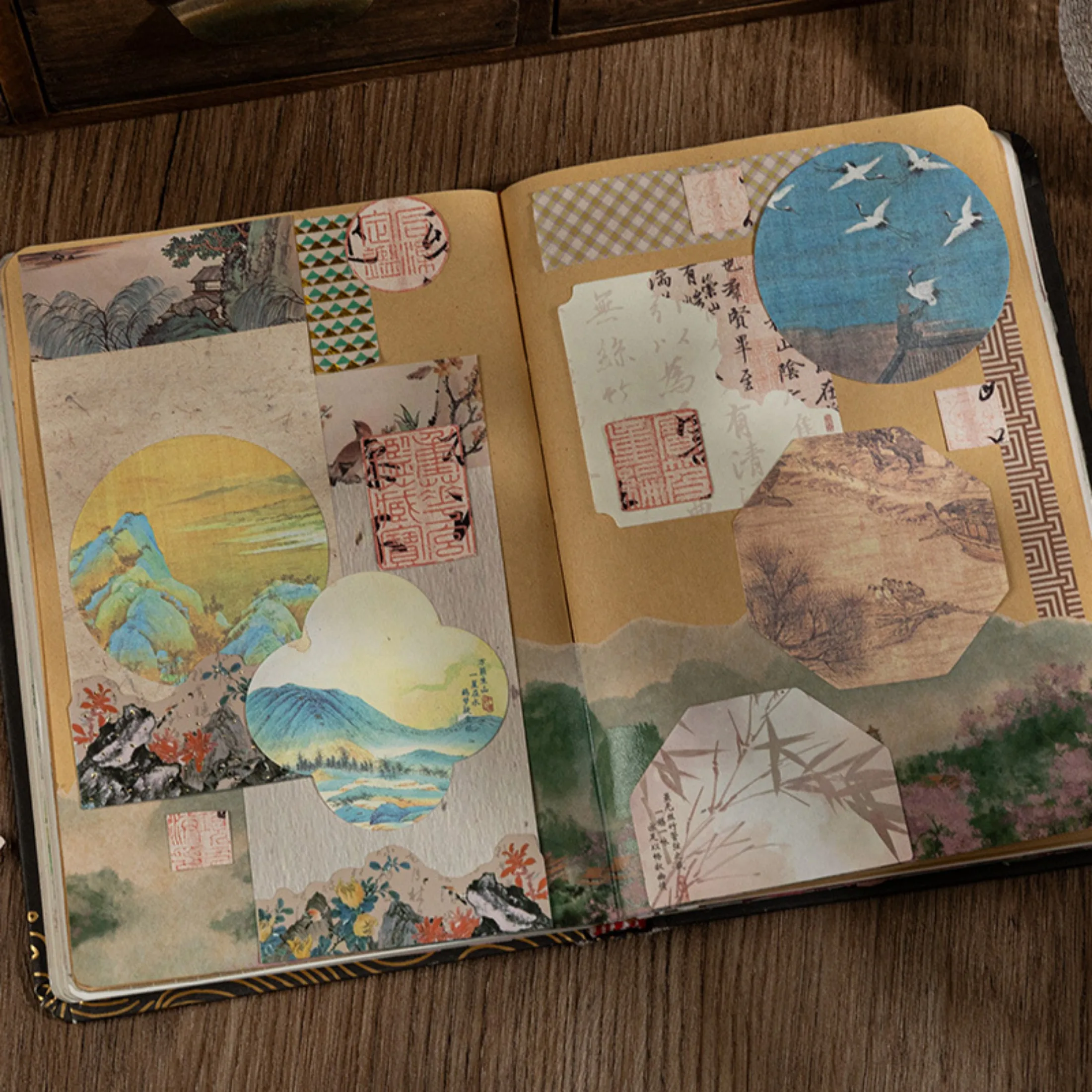 Chinese Style Sticky Note A Thousand Li of Rivers and Mountains Riverside Scene At Qingming Festival Ruiheu Diagram