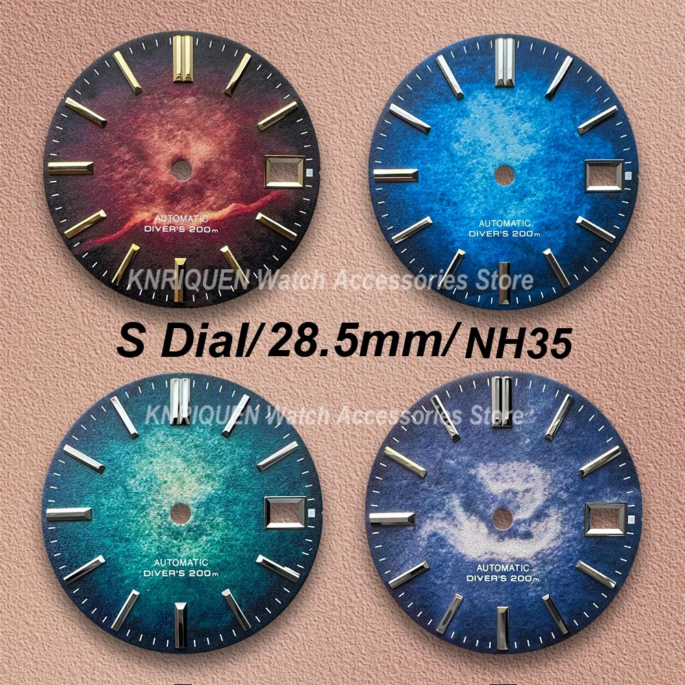 28.5mm 3D Printed Color S Dial Suitable For NH35 Movement High Quality Watch Modification Accessories  3/3.8O'clock