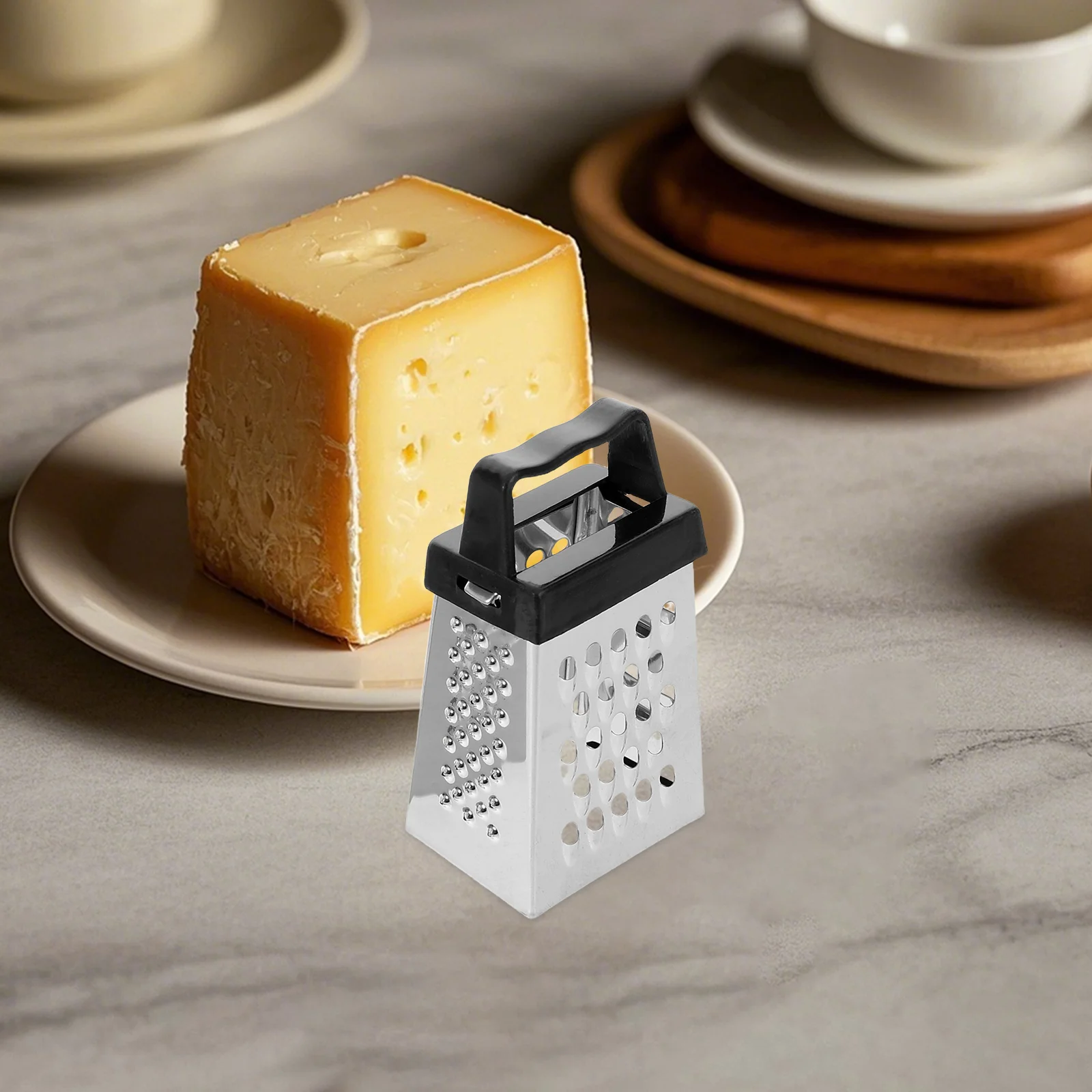 8pcs Stainless Steel Mini Cheese Grater Four-Sided Box Grater For Kitchen Use Vegetable Slicer Shredder Garlic Carrot Zester