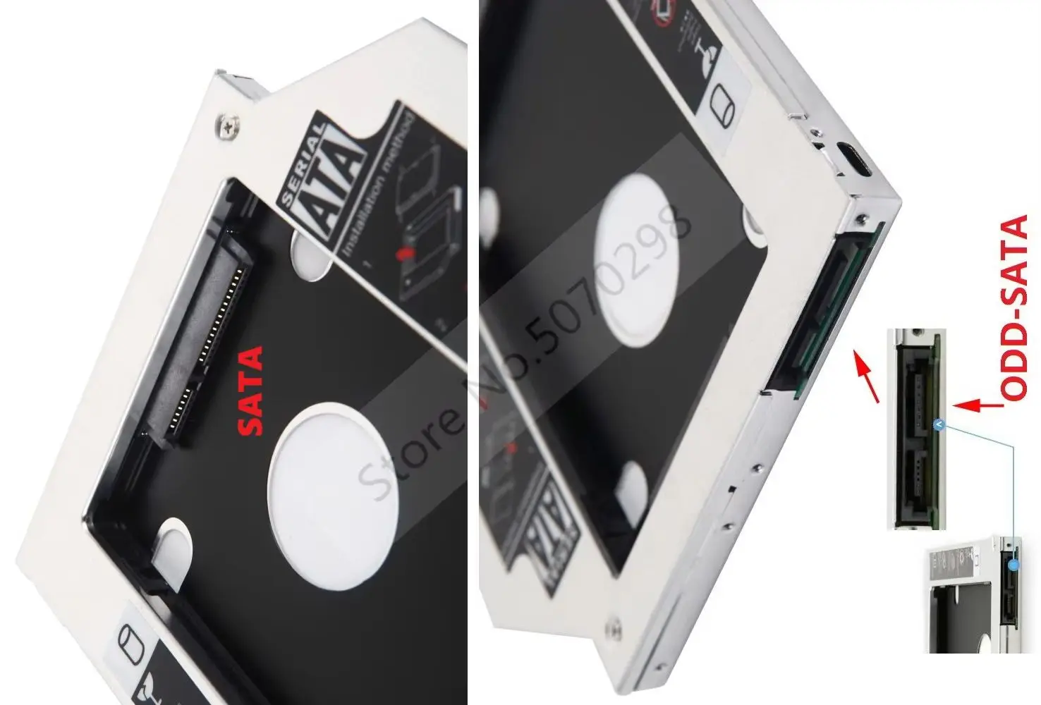 2nd Secondary 2.5 SATA HDD Hard Drive Optical bay Caddy Bracket Frame for Toshiba L70 L70-A C70 C70D C70D-A S50-A-K7M C55-B5270