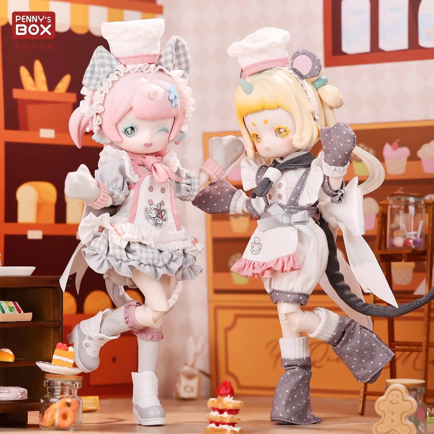 Pennys Box 8 Point Bjd Doll Outfit Full Set Chef Themed Clothing For Articulated Action Figure Blind Box Doll