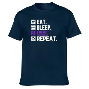 Fibromyalgia Eat Sleep Repeat Shir T-Shirt Humor T-Shirt Casual Tee Tops Men Cotton Brand Tshirt Unisex T Shirt Fight Streetwear