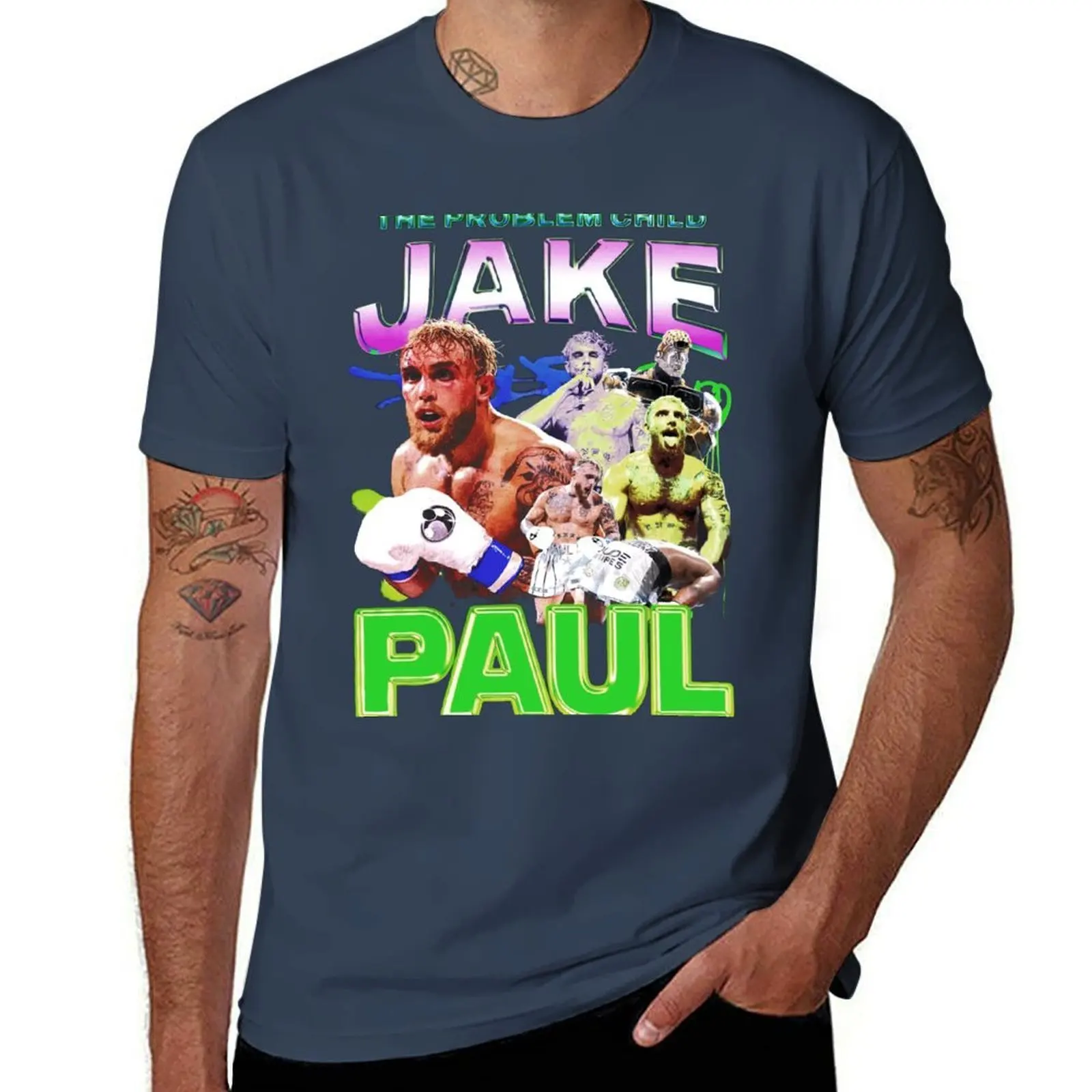 

Jake Paul Vintage 90s Style Retro T-Shirt Casual All Match Tee Shirt for Men
