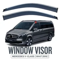 Apto para BENZ V250 V260 V300 Vito Viano W639 W447 visera de puerta ventana toldos refugios parasoles sol lluvia Deflector de viento