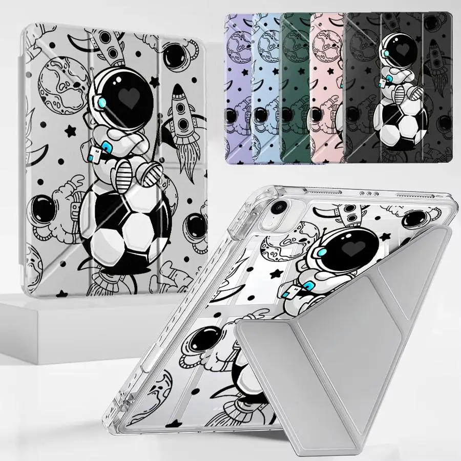 

Holder Cover Tablet Case For iPad Pro 11th 10th 9th 8th 7th 12.9inch Mini 6 7 Air 4 5 M3 M2 M4 11inch Pro 2025 Y-Fold Astronaut