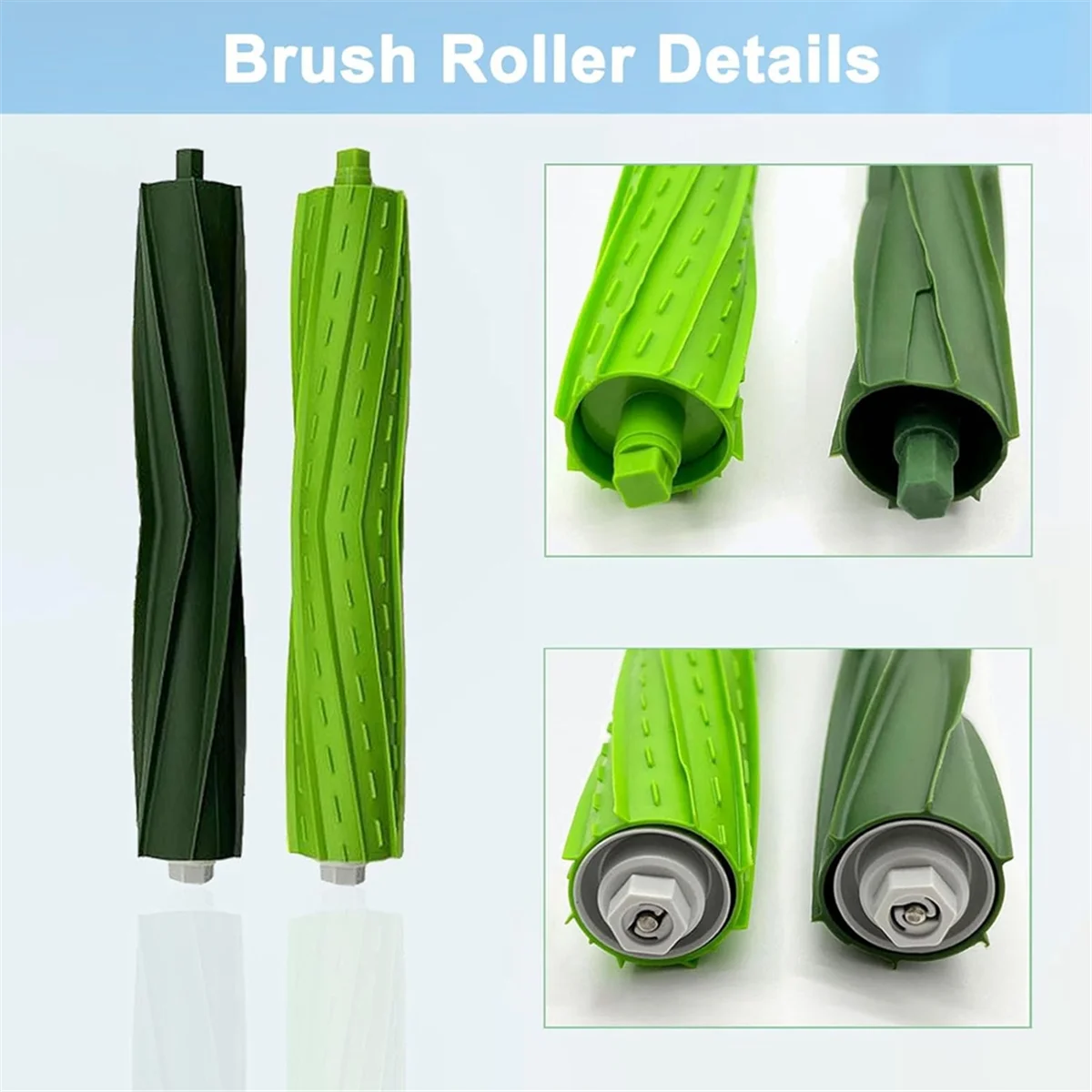 X07A Rubber Roller Brush for IRobot Roomba E I J Series, E5 E6 E7 I3 I3+ I4 I4+ I6 I6+I7 I7+ I8 I8+ J6+ J7 J7+ I5 I5+J5 J5+