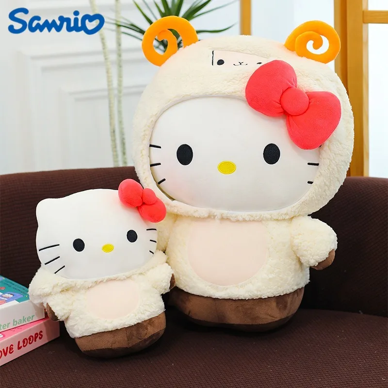 45/60/80 cm große Größe Hello Kitty Sanrio Anime Plüsch Puppe Kawaii Zimmer Plüschtiere Kissen Ornamente Kinder Weihnachtsgeschenk