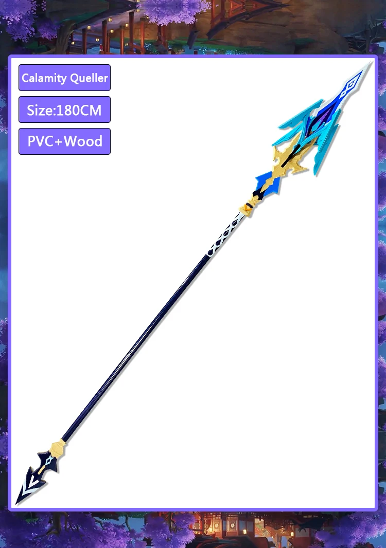 

Game Genshin Impact Shenhe Calamity Queller Spear Halloween Carnival Cosplay Costume Accessories Game Fans Gifts