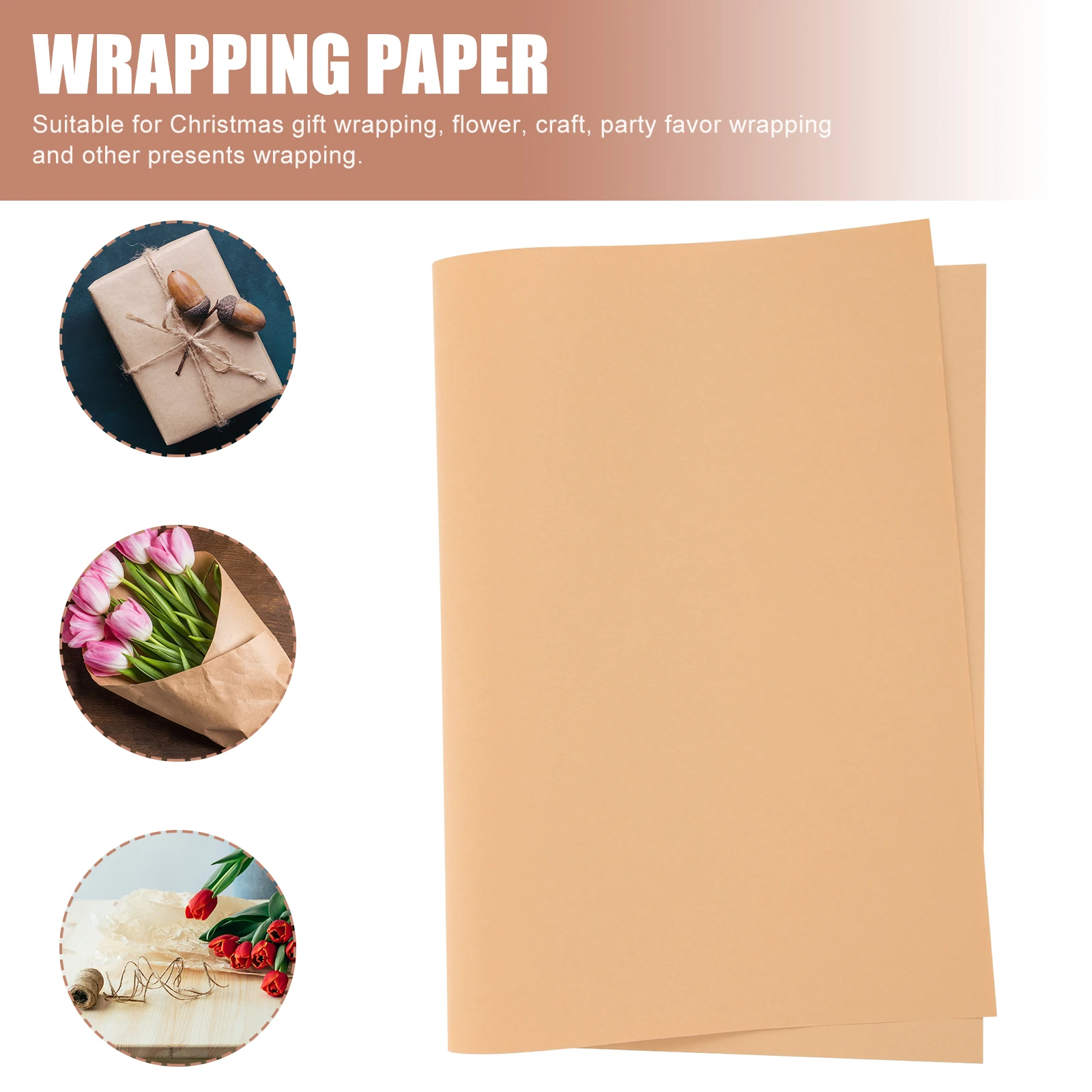 

45 Sheets Kraft Paper Wrapping Elegant Classic DIY Flower Gift Tissue Decorative Craft Project Christmas Present Neighbor Art
