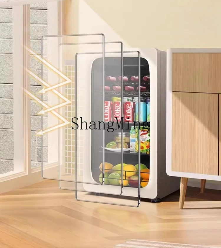 ZYY bar di ghiaccio beige piccolo frigorifero per soggiorno domestico frigorifero per bevande da ufficio per tè