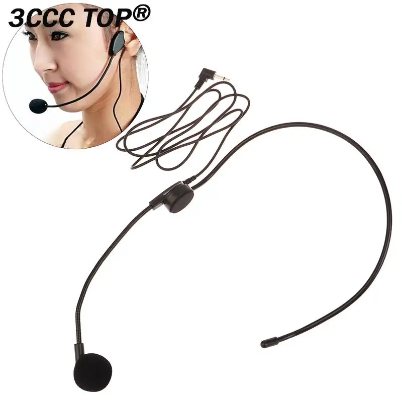 3.5MM Headworn Wired Microphone Headset Voice Amplifier Speaker Clear Sound Mic For Speech Teacher Conference Guide