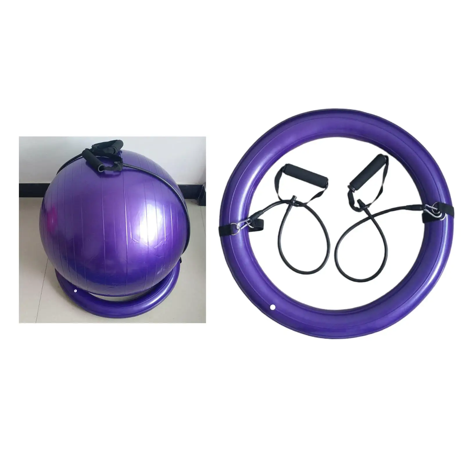 65/75cm Yoga Exercise Ball Stability Ring Inflatable Ball Chair Stand Holder