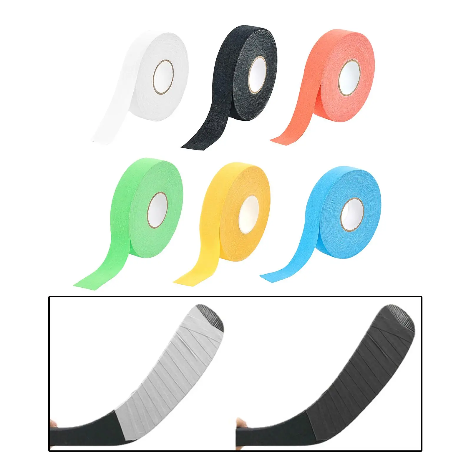 Cinta de tela para Hockey sobre hielo, 2,5 cm x 25M, para ejercicio de béisbol