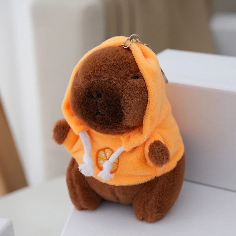 Simpatico cartone animato Capibara Peluche Ciondolo Kapila Portachiavi Borsa Ornamenti appesi Decorazioni per il desktop dell'auto Bambola morbida per tutte le età