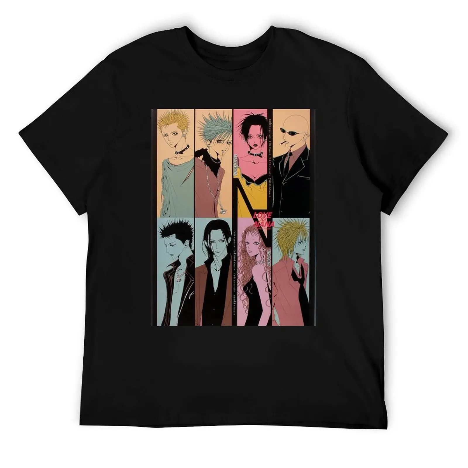 

Nana The Black Stones and Trapnest Band Spread T-Shirt t shirts for man graphic vintage t shirt man plain T-Shirt
