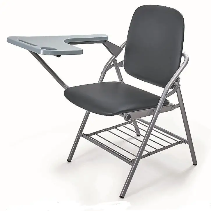 Folding Training Meeting Study Chair With Writing Table