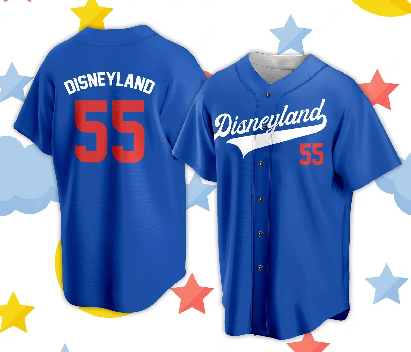 Disneyland Magic Kingdom Est 1955 Baseball Jersey Disney Baseball Jerseys Casual Sweatshirts Mens Womens Tops