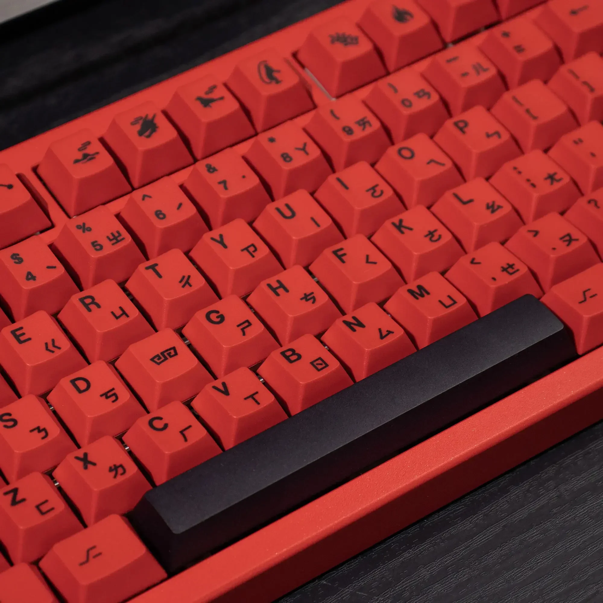 Fonetisch rood mechanisch toetsenbord keycap 148 toetsen Verdikte PBT-sublimatie Originele fabriekshoogte-aanpassing 60/87