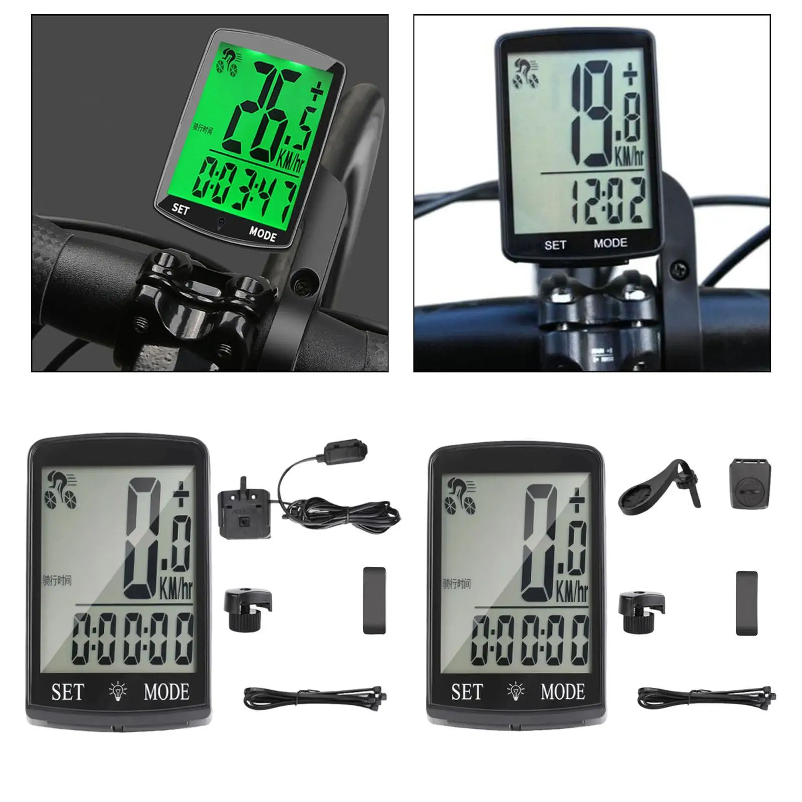 

Bike Computer Lightweight Multifunctional Simple to Read Bicycle Speedometer