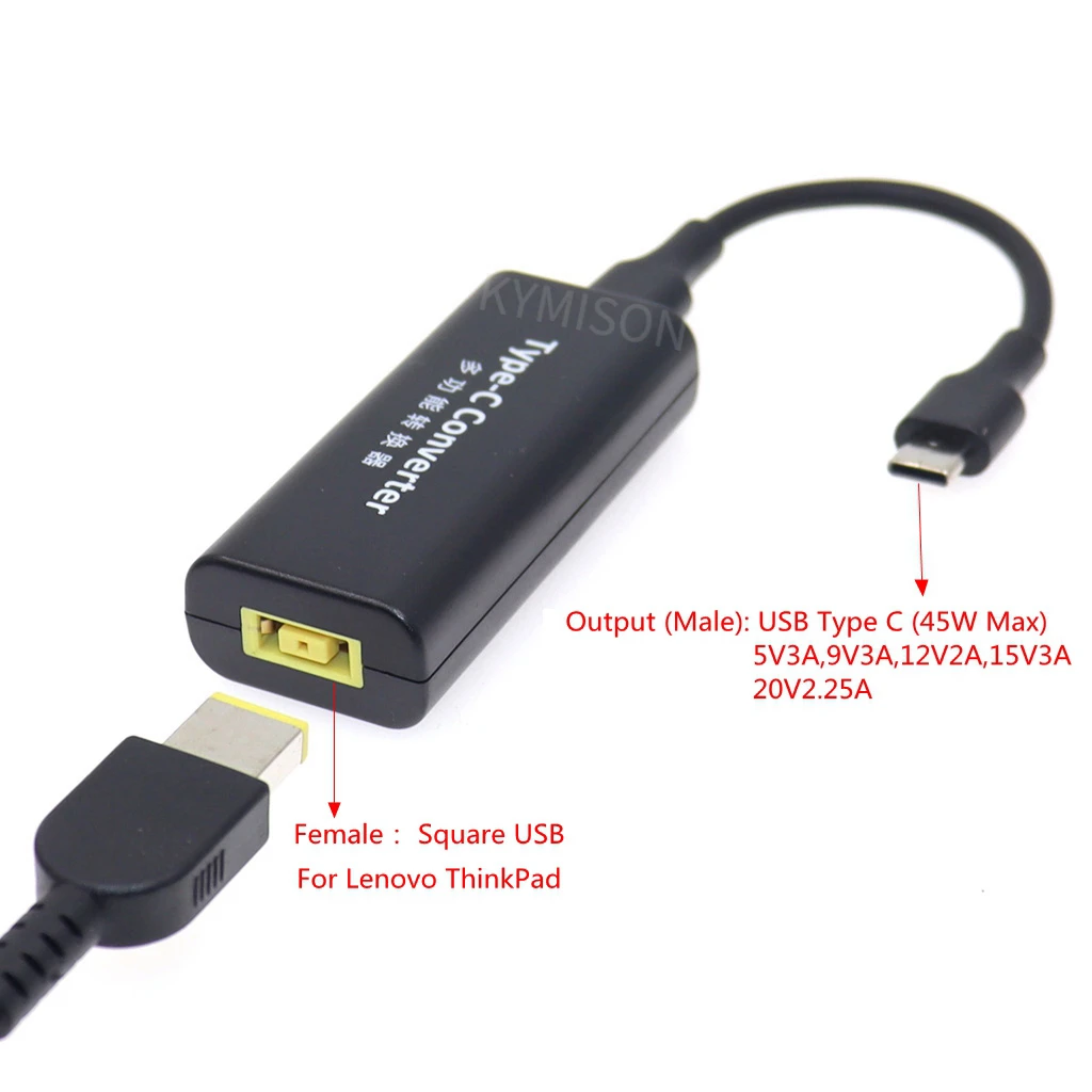 Laptop Power Jack Connector Dc Adapter Charger Converter for Lenovo Hp Asus 7.4*5.0 7.9*5.5mm Female to USB Type C Adaptor Male