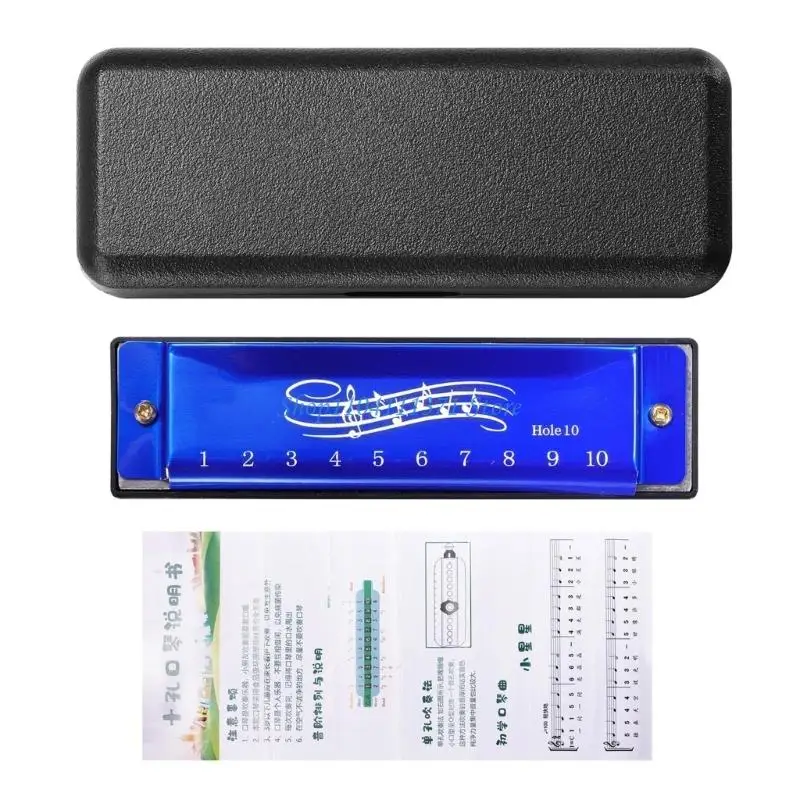 P9FC Harmonica 10 Hole 20 Tones Chromatic Mouth Organ Harmonica Chromatic Harmonica of C for Professionals and Students