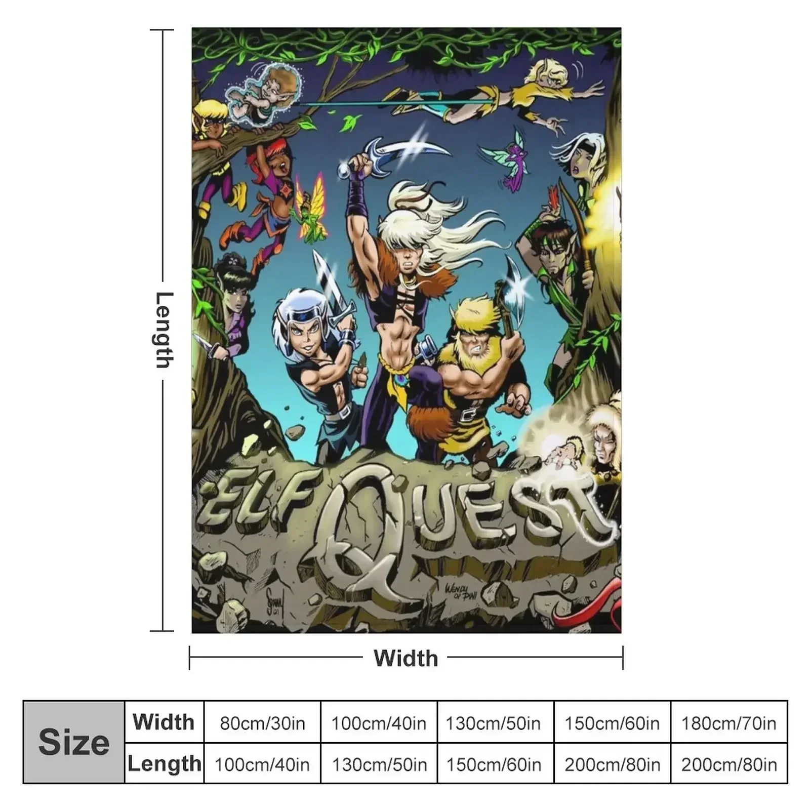 ElfQuest Adventure Throw Blanket Large sofa bed Luxury cosplay anime Blankets