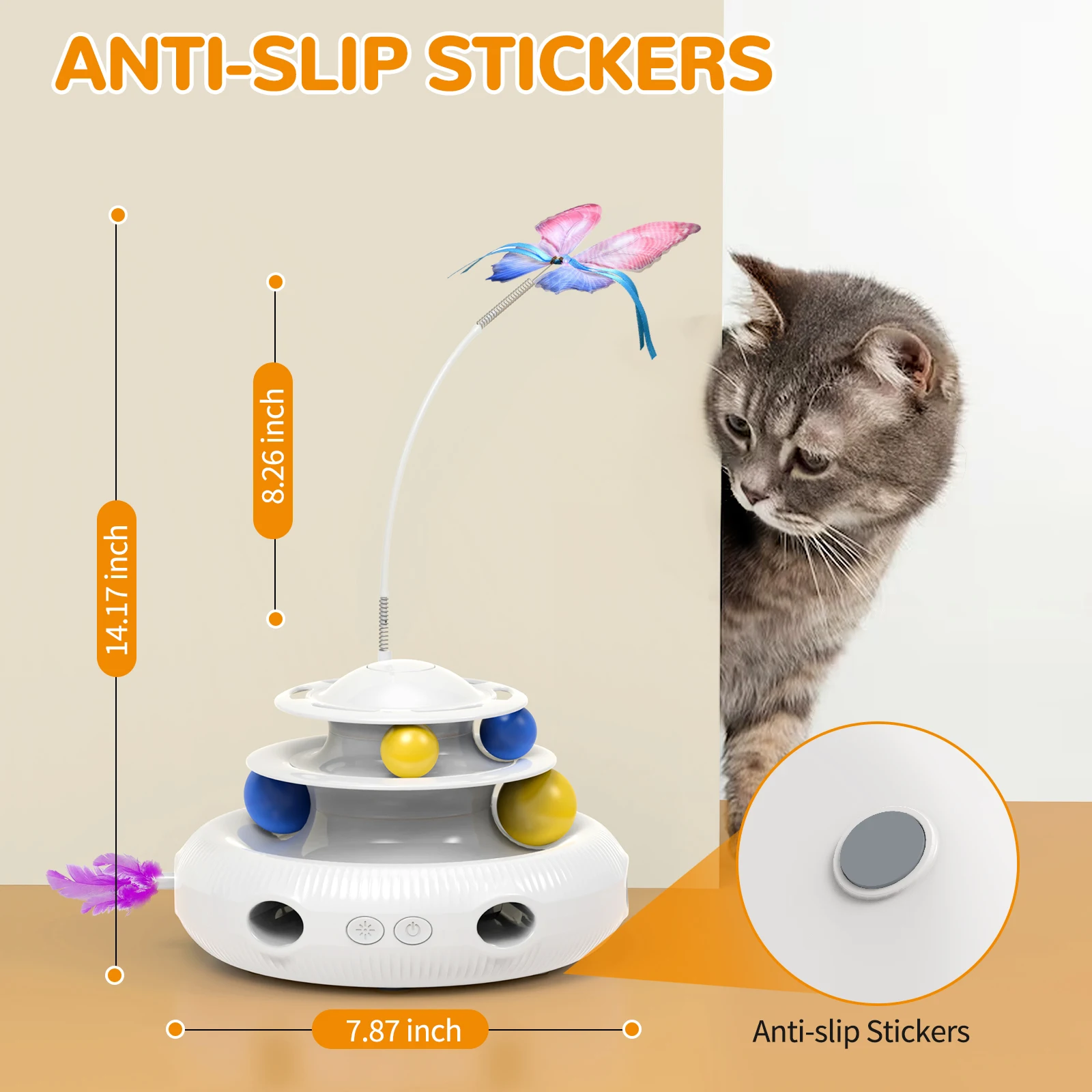 Chargeable Cat Laser Interactive Indoor Cat Puzzle Pet Toys Automatic USB Cat Teaser Pet Toys Smart Cat Feather