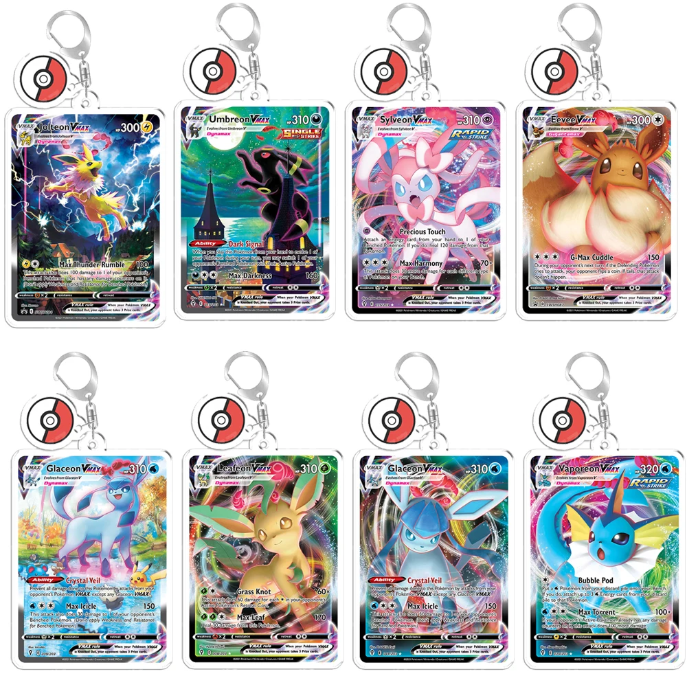 

Acrylic Keychain for Eevee Vaporeon Umbreon Jolteon Flareon Sylveon Glaceon Backpack Pendant Decoration Key Ring Gift