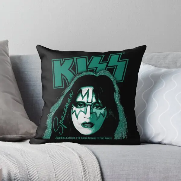 The Spaceman Kiss Rock Band  Printing Throw Pillow Cover Fashion Sofa Office Bed Square Wedding Pillows not include One Side