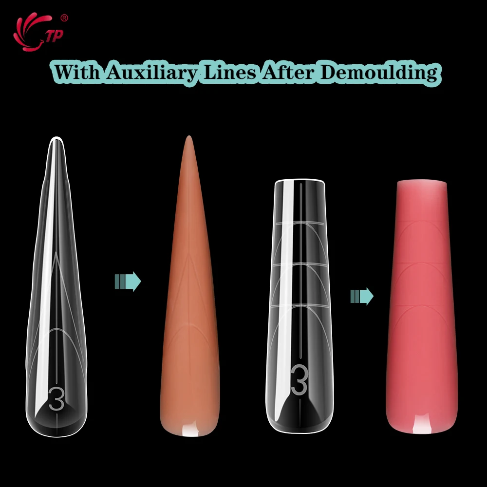 TP New 150pcs/box Nail Dual Forms Butterfly Acrylic Poly Nail Gel Mold Full Cover Nail Extension System Top Forms Manicure Tools