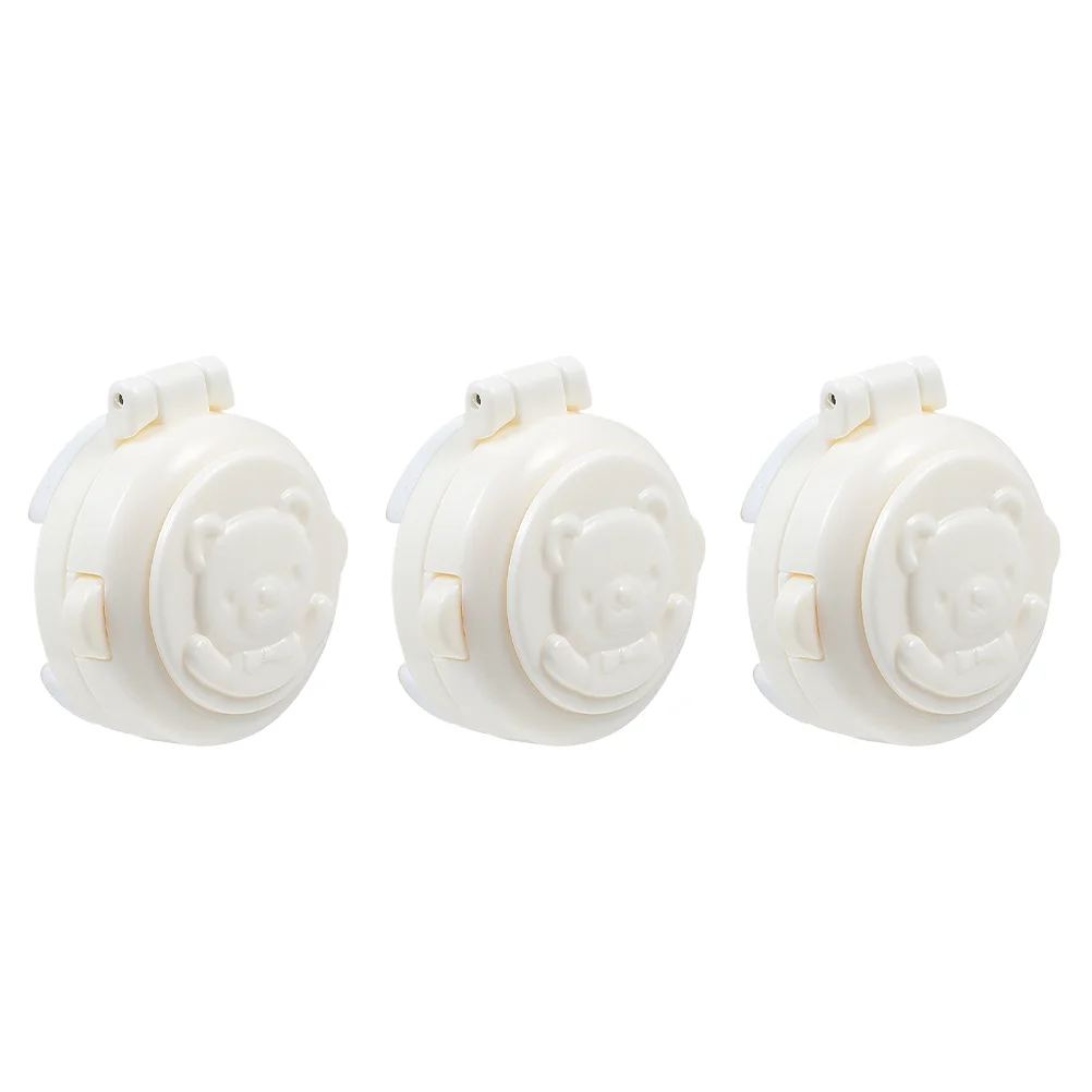 

3 Pcs Protection Cap Power Supply Car Button Cover Lock Washing Machine Covers Protector Child Proofing Abs for Baby