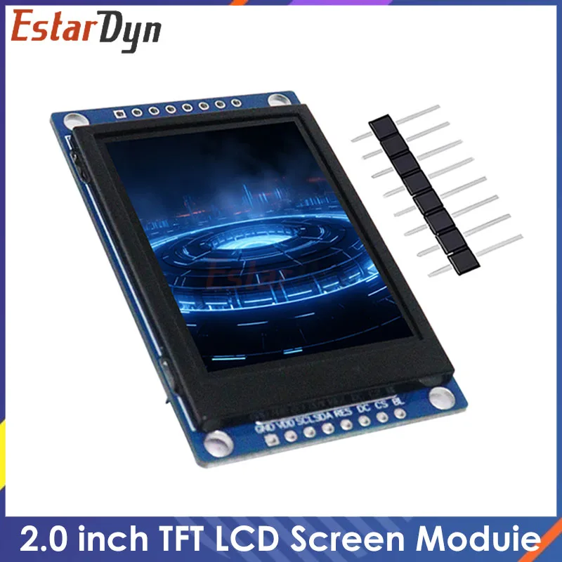 Estardyn‌ 2.0 Inch 240x320 Full Color TFT LCD Display Module with ST7789 Controller, SPI/Parallel Interface for arduino