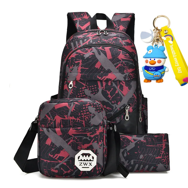 Waterproof travel laptop backpack children School Bags teenager Boys girls camouflage school Backpack set high School backpack