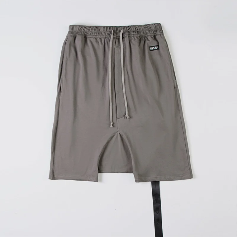 24ss Summer Rick Shorts for Men Y2k Sstreet Wear Men Drawstring Five-quarter Pants  Higher Quality