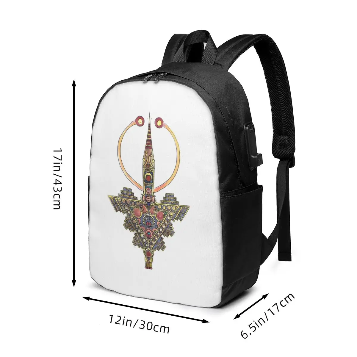 Kabyle Jewelry Amazigh MoroccoBackpack Travel Notebook Bag Computer College Student School Bag LaptopShoulder Bags for Men Women view 6