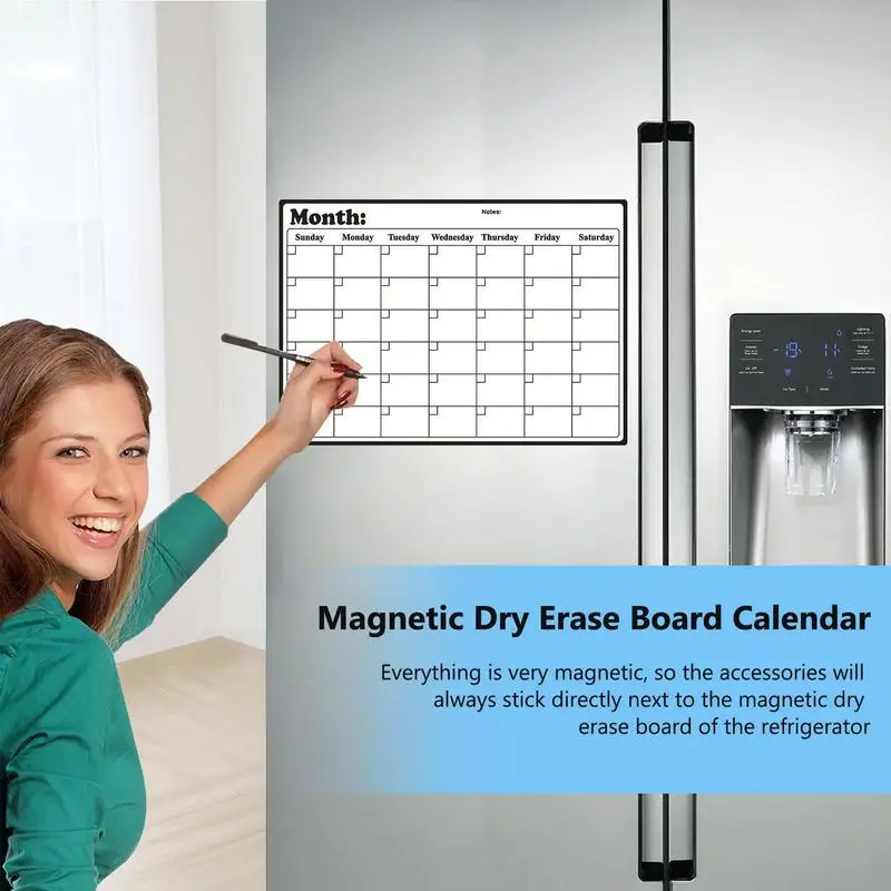 Magnetic Dry Erase Board 42x29.7cm Magnetic Monthly Planner Board Strong Magnet Daily Checklist Weekly Schedule Board For