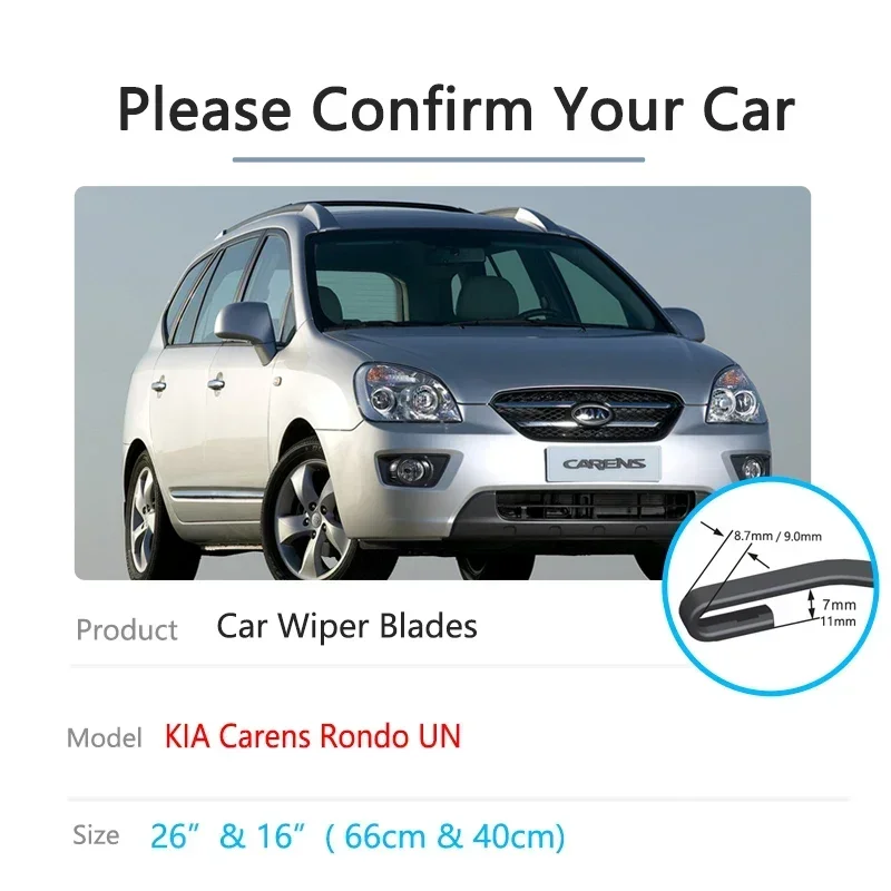 For KIA Carens Rondo UN 2006 2007 2008 2009 2010 2011 2012 Windshield Windscreen Brushes Car Accessories Car Front Wiper Blades