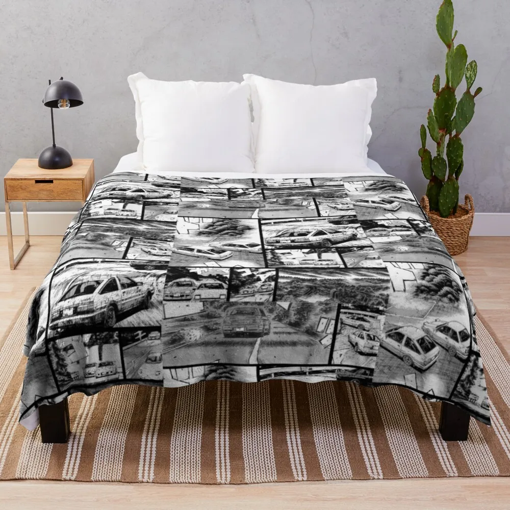 

Initial D manga Throw Blanket Decorative Bed Blankets Thermal Blanket