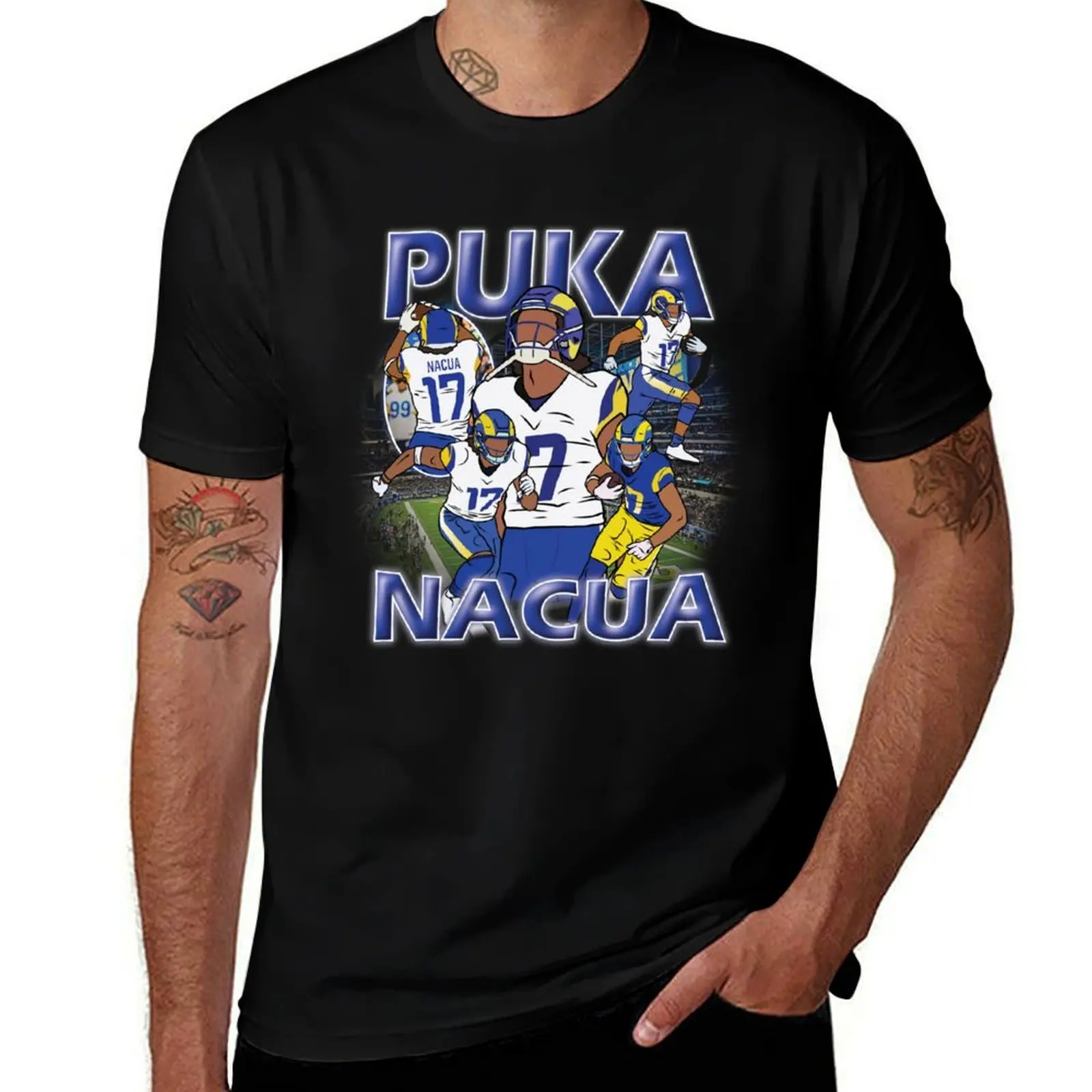 

Puka Nacua Vintage T-Shirt sweat cute tops korean fashion plus size tops black t-shirts for men