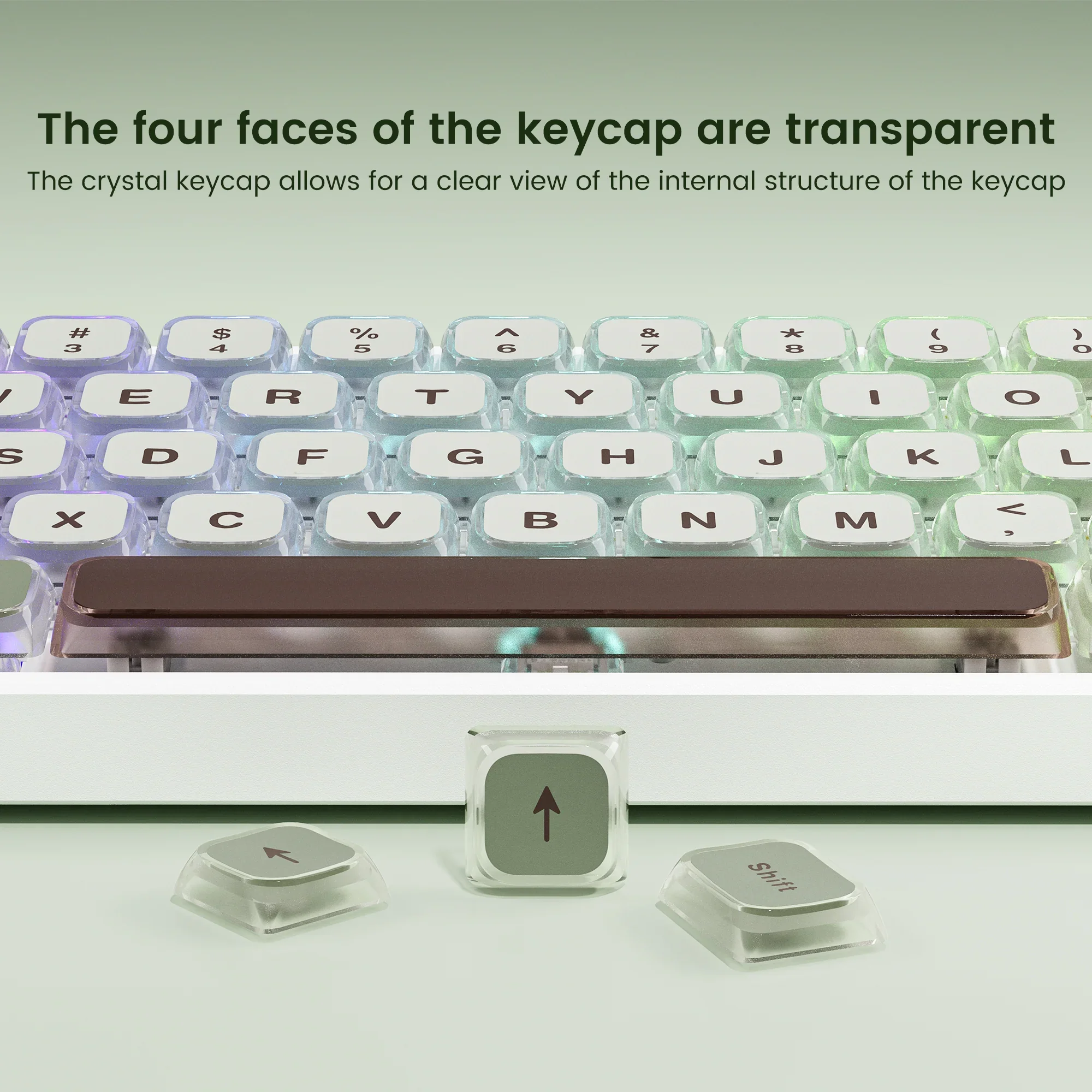 XVX-Mist Dye-Sub Low Profile Keycap, Keycaps coloridos, Moda DIY, 125 Chaves