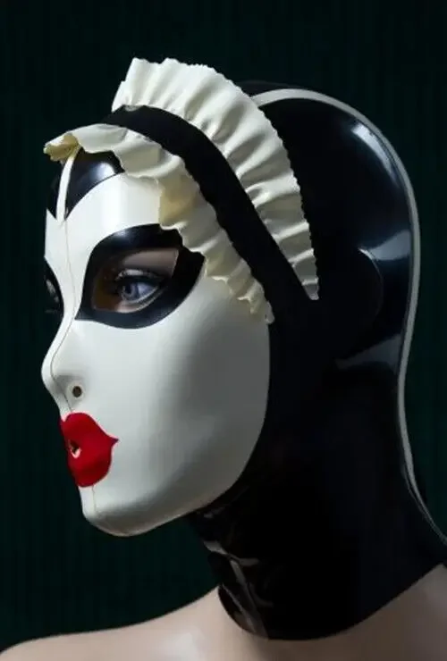 

100% Latex Rubber Gummi Fashion Mask Masquerade Hood Halloween XS-XXL fashion