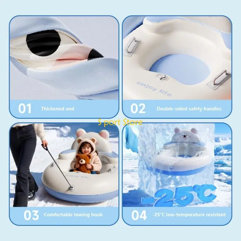 

U2JB Portable Winter Sledding Equipment For Families Easy System And Antislip